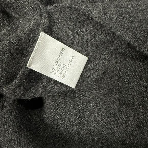 Incashmere Boxy Turtleneck Sweater 100% Cashmere Dolman Sleeves Gray Size Small - Picture 8 of 8